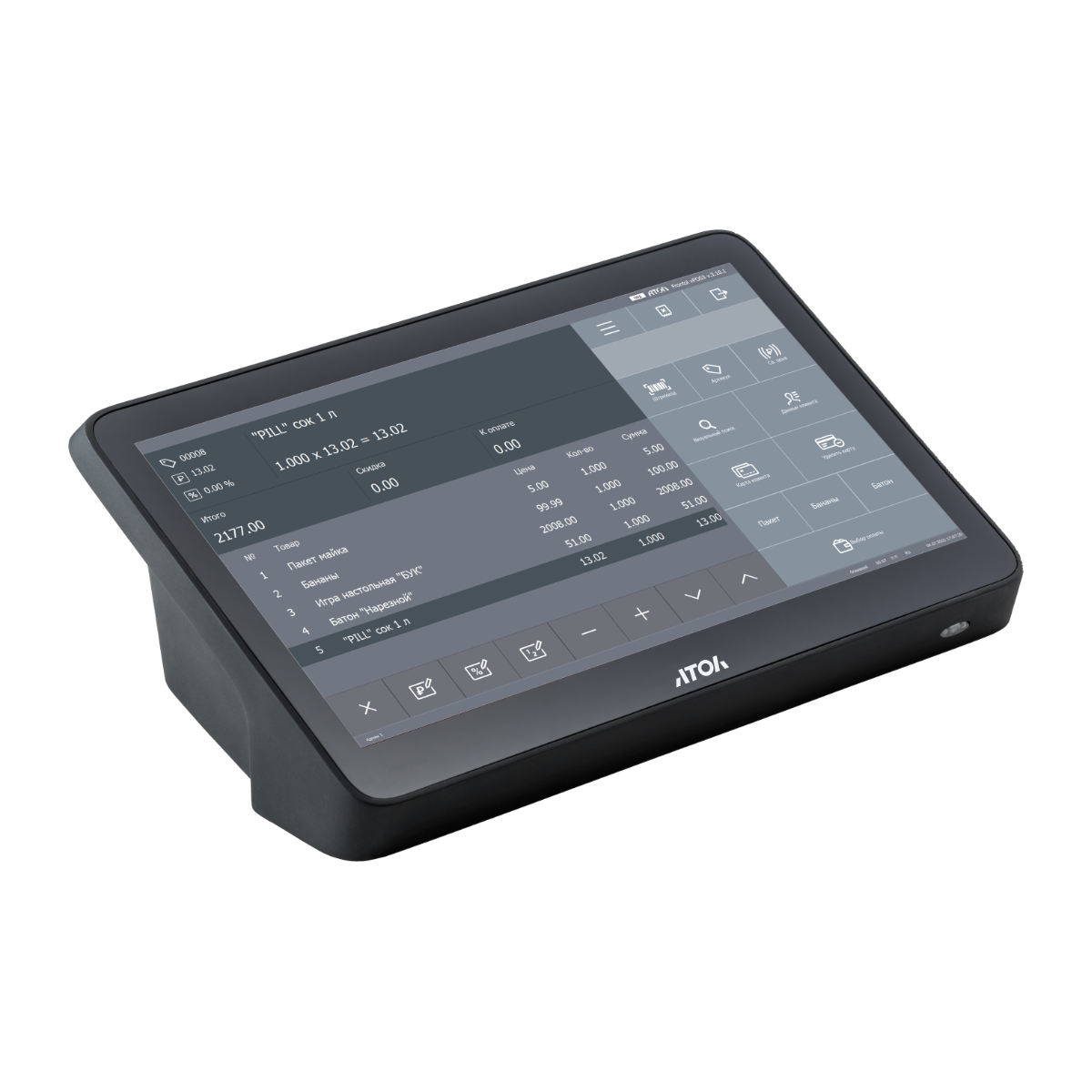 Сенсорный терминал АТОЛ Optima V8 (11.6", N100, 8 ГБ DDR4, SSD 128 Гб M.2, без АКБ)