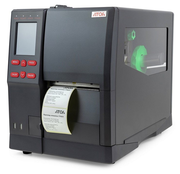 Принтер этикеток АТОЛ ТТ631 (термотрансферный, 300 dpi, USB, RS-232, Ethernet, ширина печати 104 мм, скорость печати 203 мм/сек)