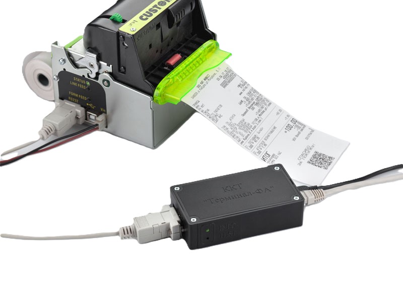 Кассовый модуль Терминал-ФА. Черный. USB. RS-232. Ethernet