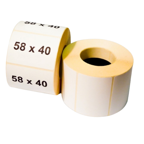 Этикетки 58x40, намотка 700, d втулки 40, термо