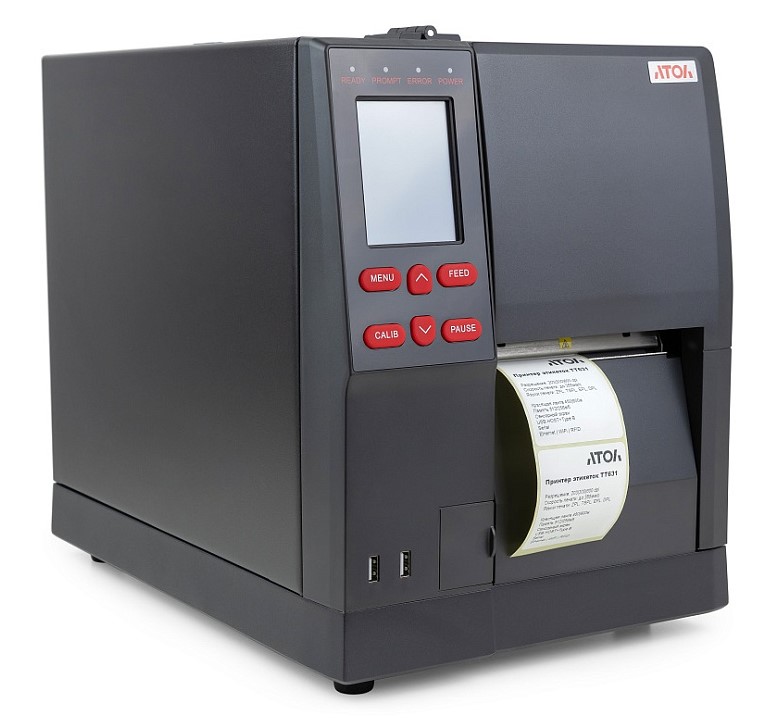 Принтер этикеток АТОЛ ТТ631 (термотрансферный, 203 dpi, USB, RS-232, Ethernet, ширина печати 104 мм, скорость печати 355 мм/сек)