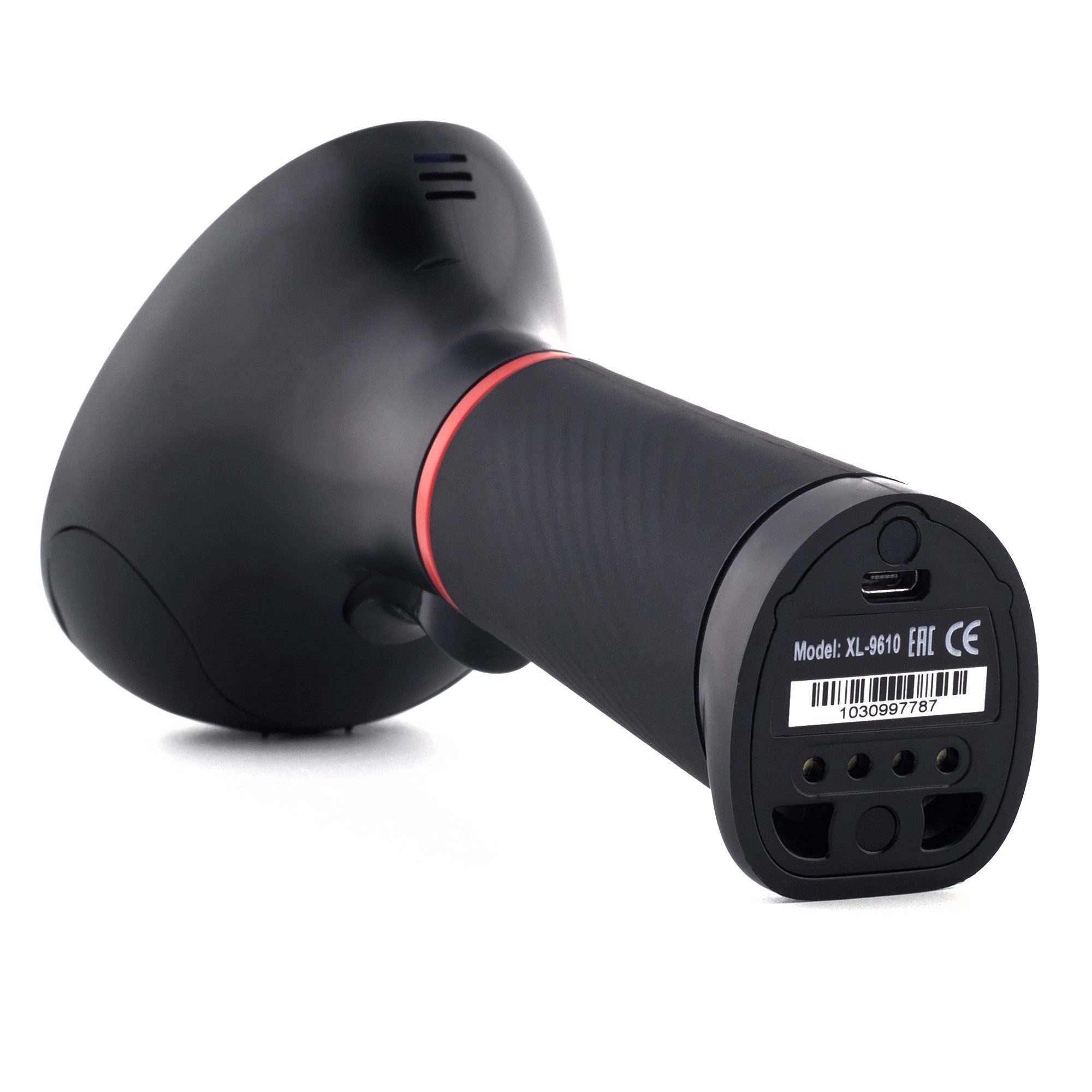 Беспроводной сканер штрихкода SUNLUX XL-9610 (2D, черный, USB, Bluetooth, c подставкой)