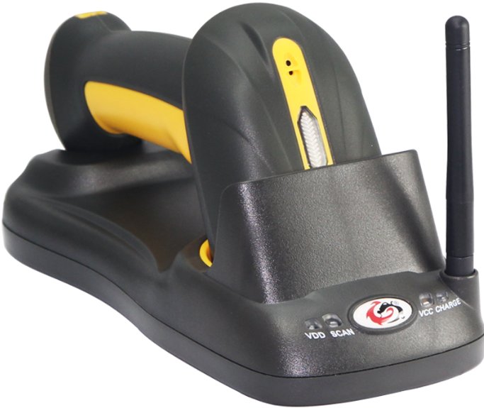 Беспроводной сканер штрихкода SUNLUX XL-9529 (2D, черный, USB, Bluetooth, c подставкой)
