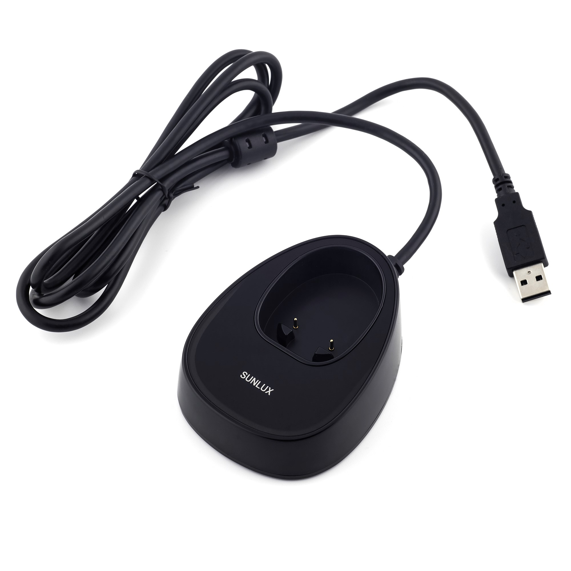 Беспроводной сканер штрихкода SUNLUX XL-9610 (2D, черный, USB, Bluetooth, c подставкой)